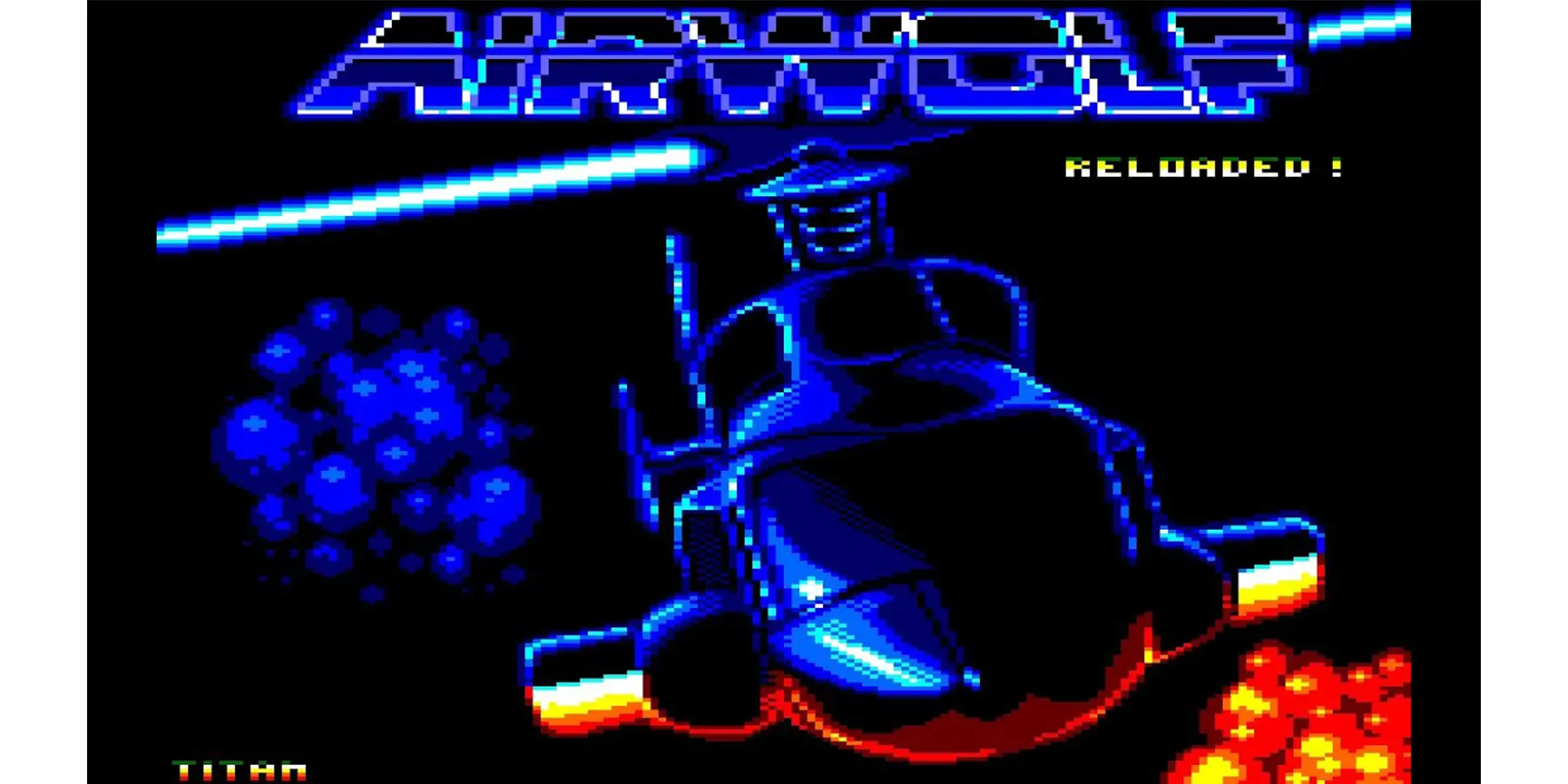 Image of the Airwolf helicopter in video game form
