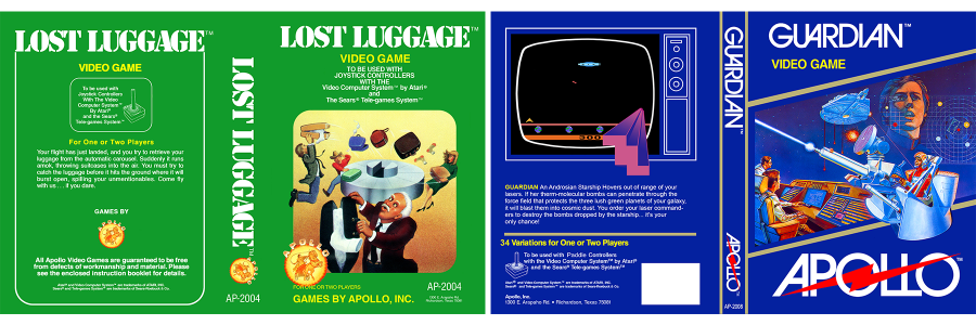 Video game box cover art for Lost Luggage and Guardian