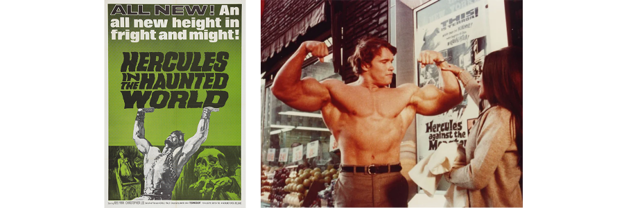 Poster and photo for Hercules in the Haunted World