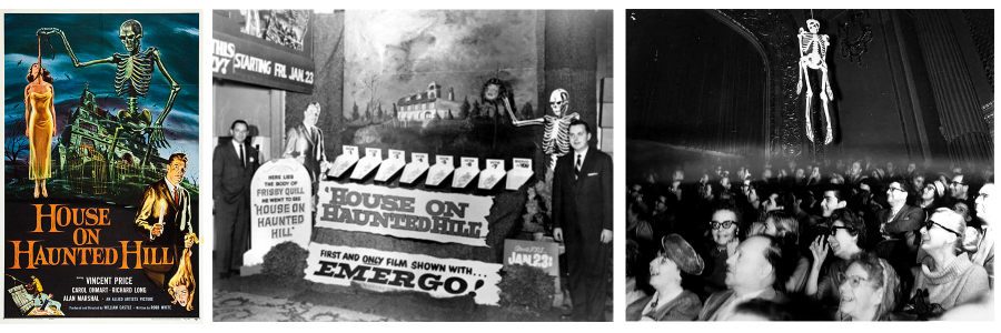 Poster and photos for House on Haunted Hill 1959 and the Emergo gimmick