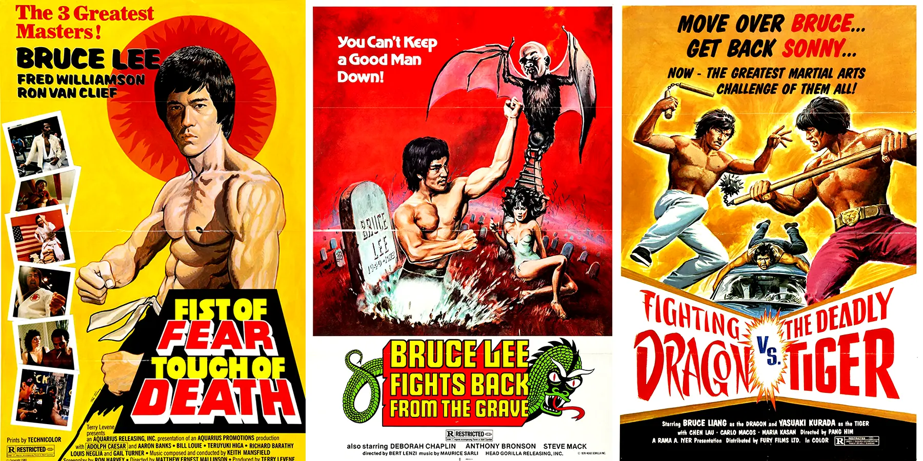 Banner image of Bruce Lee exploitation film posters