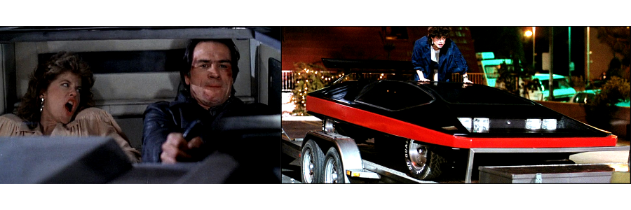 Photo stills of Tommy Lee Jones and Linda Hamilton
