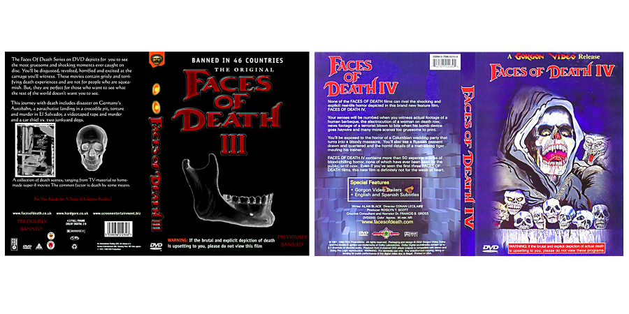 Faces of Death III & IV VHS Cover