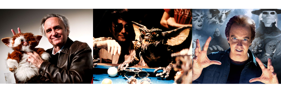 Photos of director Joe Dante, Steven Spielberg, and Charles Band