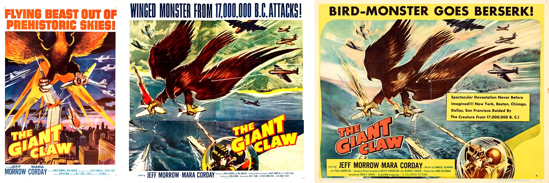 Posters for The Giant Claw 1957