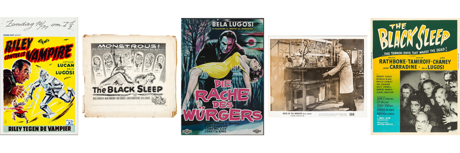 Bela Lugosi movie posters, stills, and original United Artists concept art for The Black Sleep