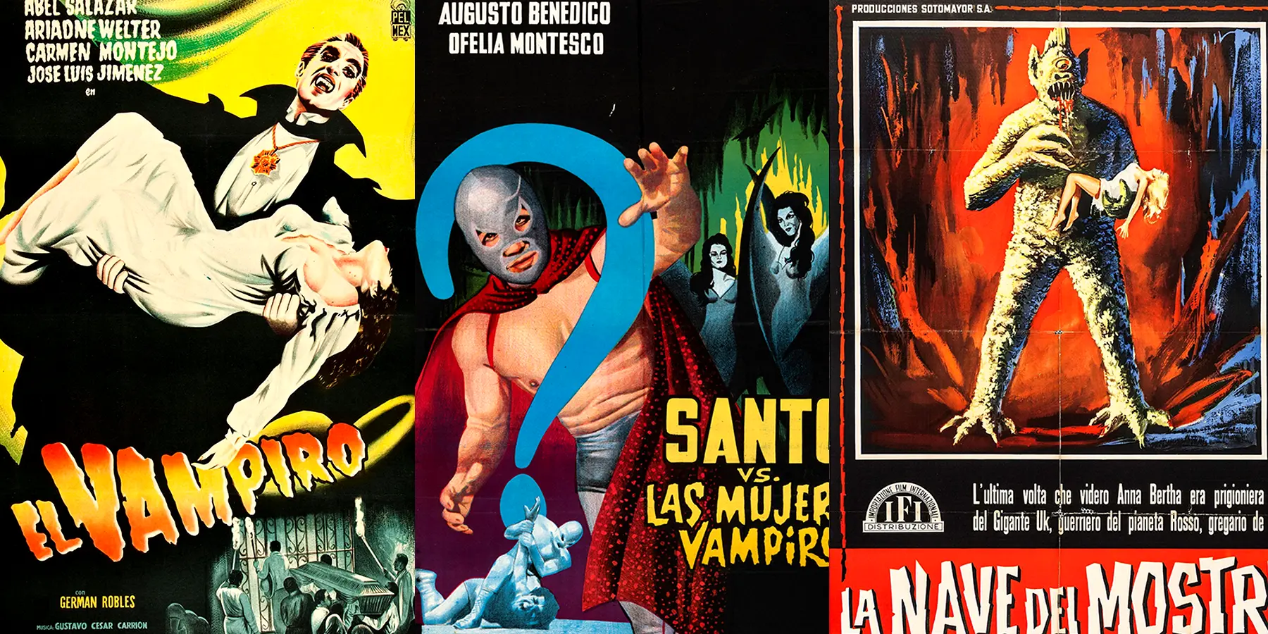 Banner image of Mexican horror movie posters