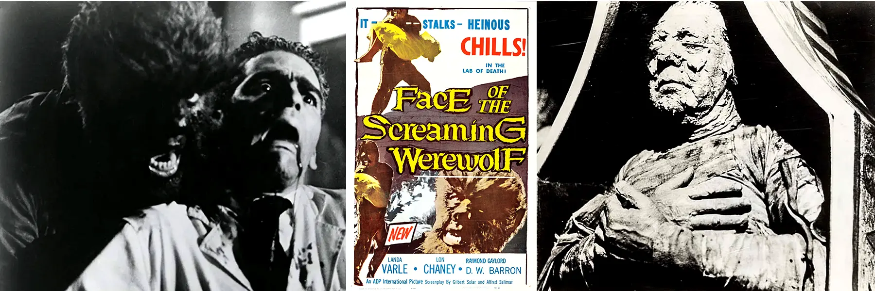 Images and poster from Face of the Screaming Werewolf