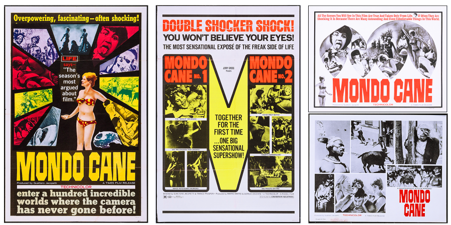 Mondo Cane 1962 movie posters, lobby cards