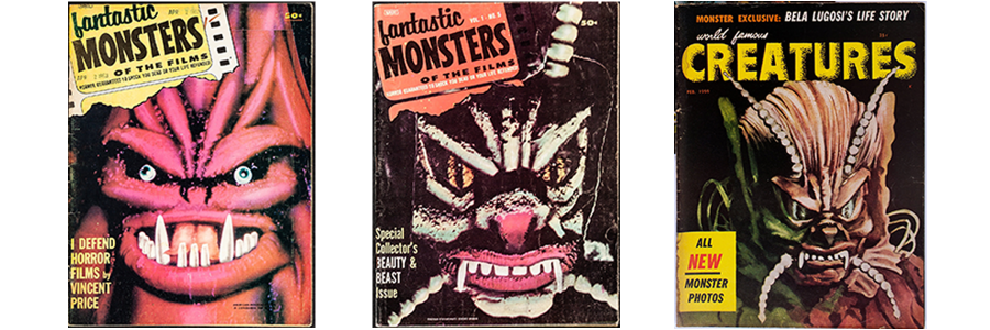 Magazine covers for Fantastic Monsters and World Famous Creatures
