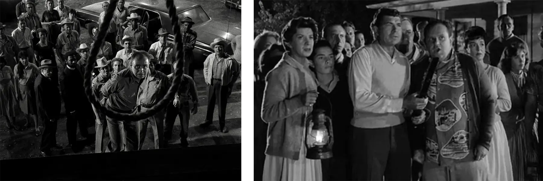 Twilight Zone episode photos from "I am the Night - Color Me Black" and "The Monsters are Due on Maple Street"