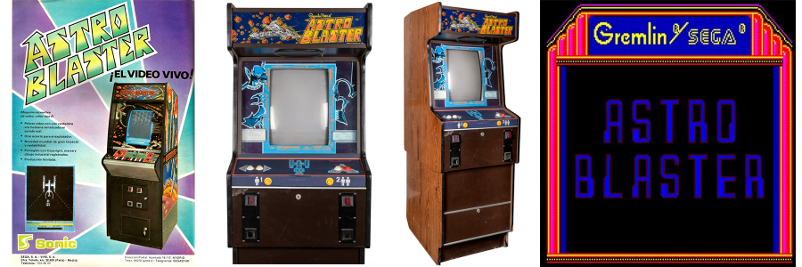Images of Gremlin arcade games for Head On and Astro Blaster