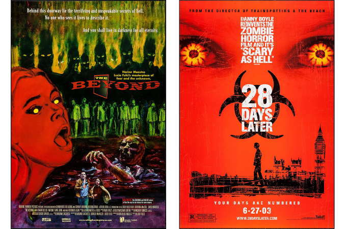 Posters for The Beyond and 28 Days Later