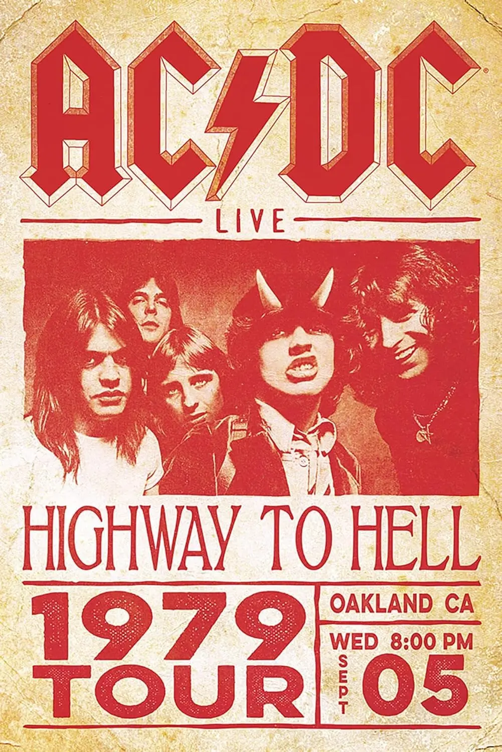 C/DC Highway To Hell tour poster